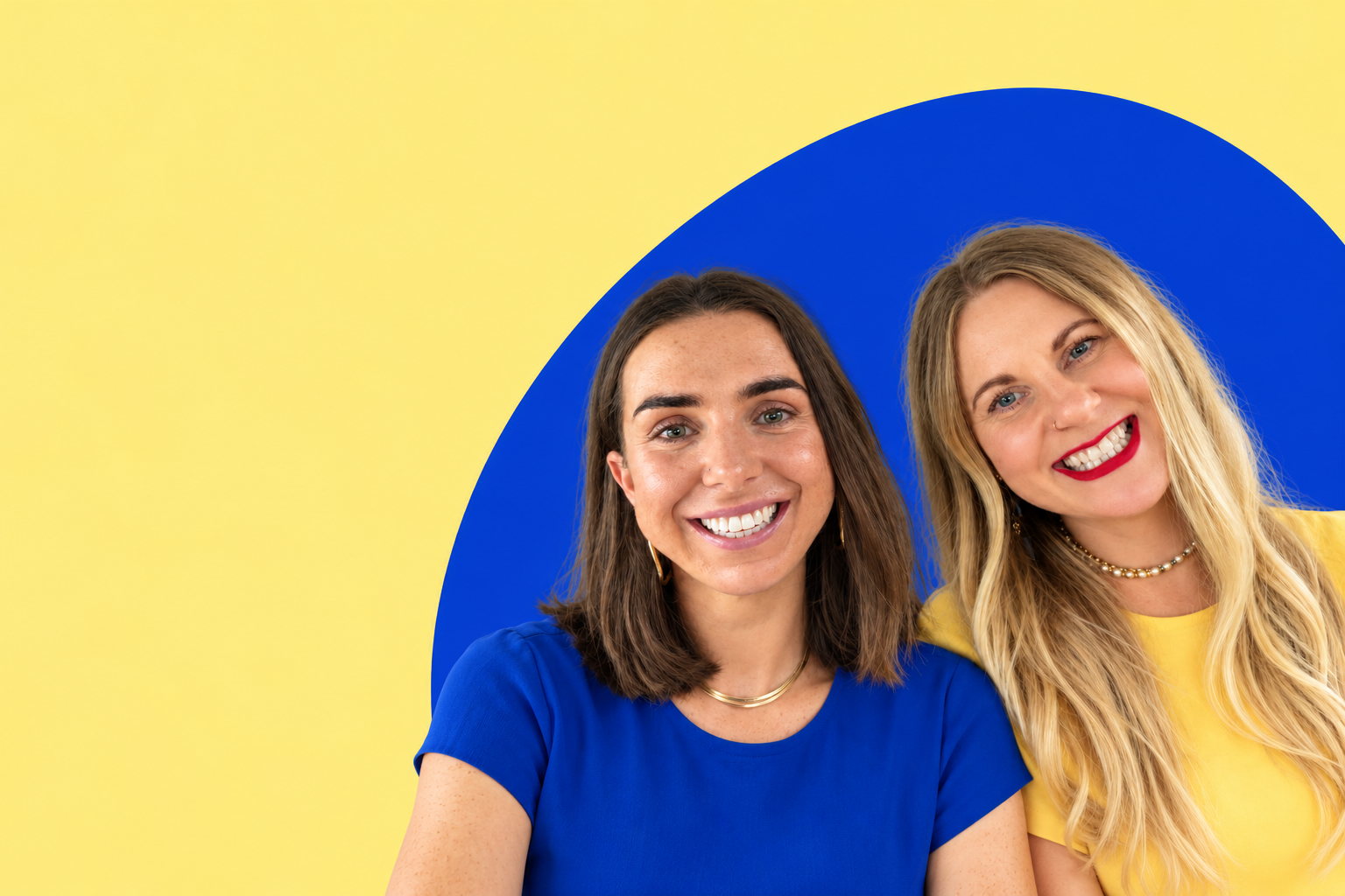 Joy and Steph, the two Good Sorts, smiling together
